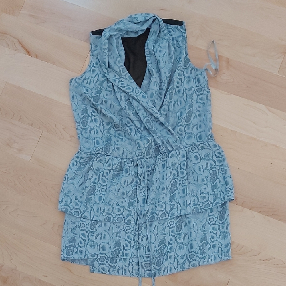 RACHEL Rachel Roy Blue Patterned Dress
